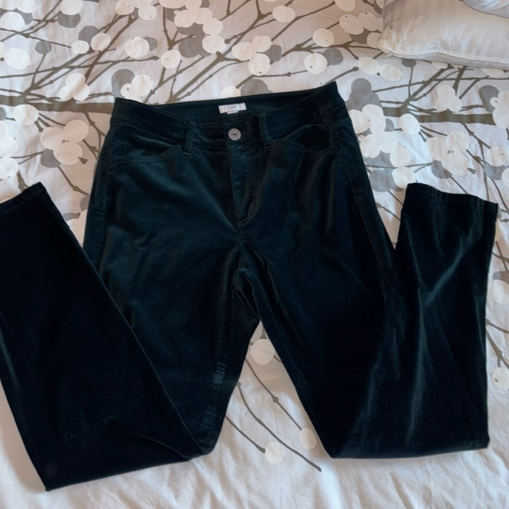 J.Jill Dark Green Velour Jeans